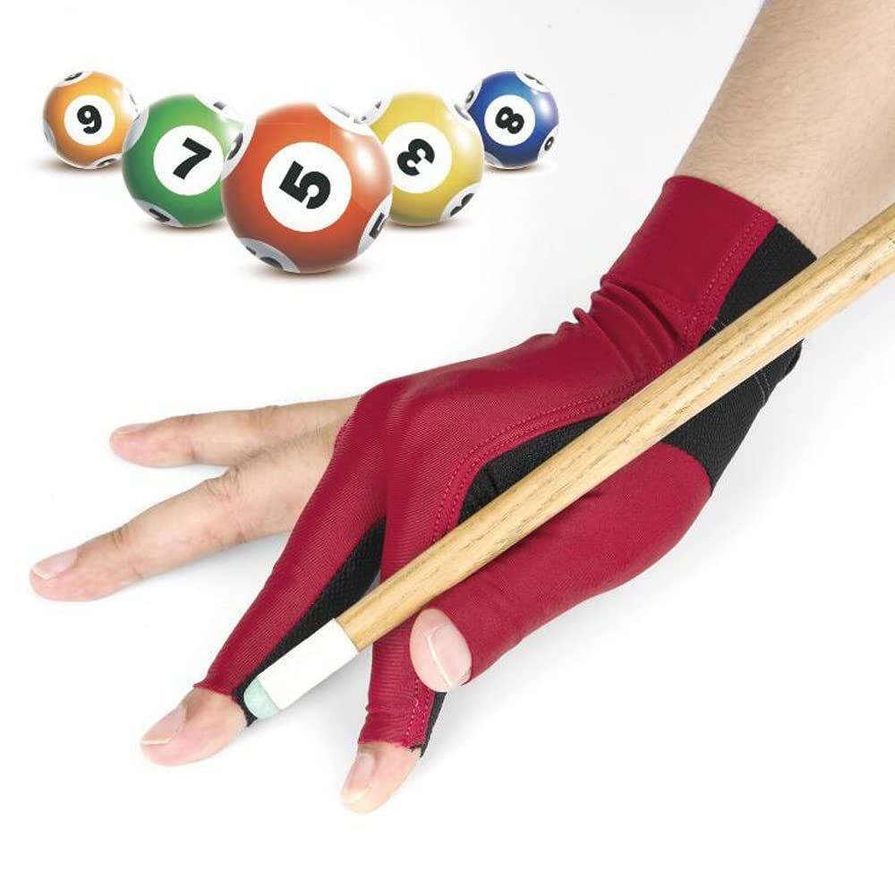 Man Woman Billiard Pool Gloves Left Hand Quick-Dry Breathable Billiards view 3