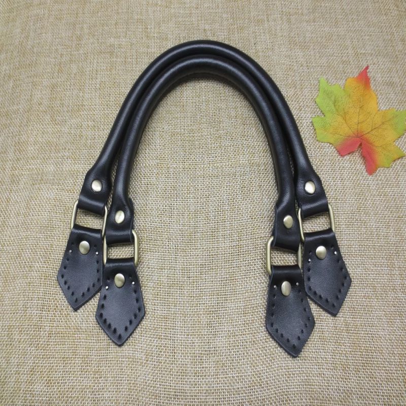 2pcs Genuine Leather Purse Strap 40cmShort Handles Strap Leather Bag Handles