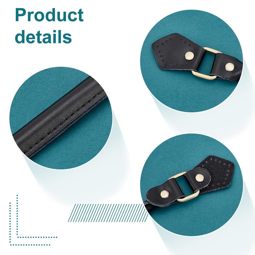2pcs Genuine Leather Purse Strap 40cmShort Handles Strap Leather Bag Handles view 4