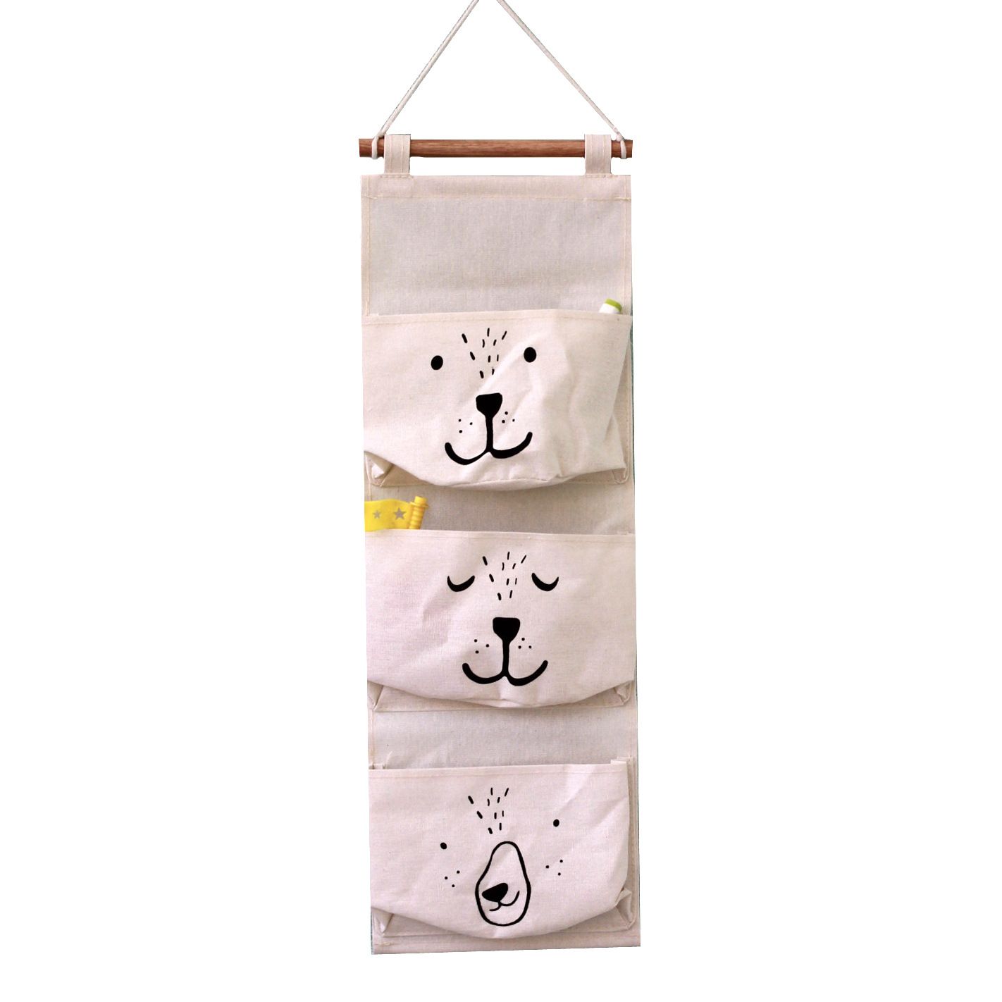 3Pcs Wall Hanging Storage Bag Organizer for Bedroom Aesthetic – Waterproof view 4