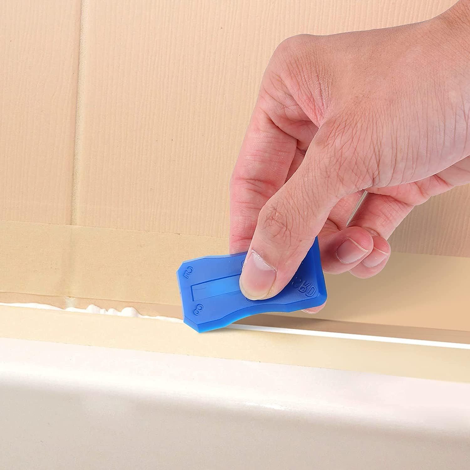 4 Pieces Silicone Caulking Tool Set Sealant Finishing Tool Grout Scraper view 2