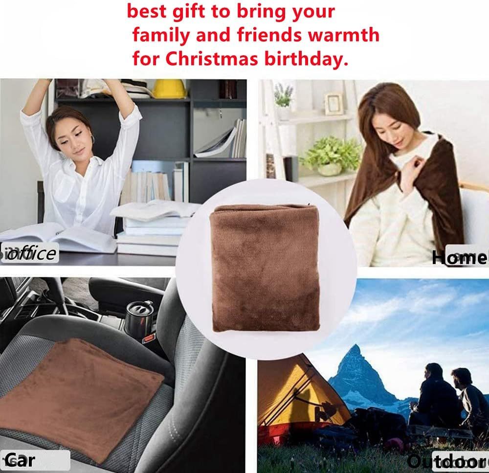 USB Heated Warm Fleece Shawl & Wrap Intelligent Electric Heating Blanket for