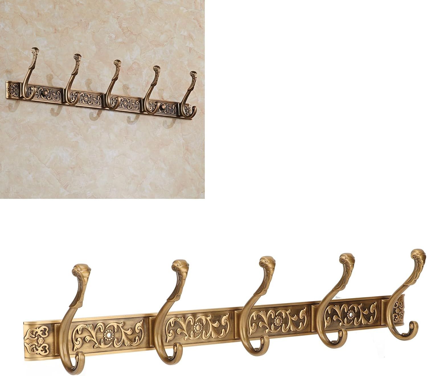 Coat Rack Wall Mount, Rail Wall Hook Behind Door Mounted for Coat Hat Clothes view 3