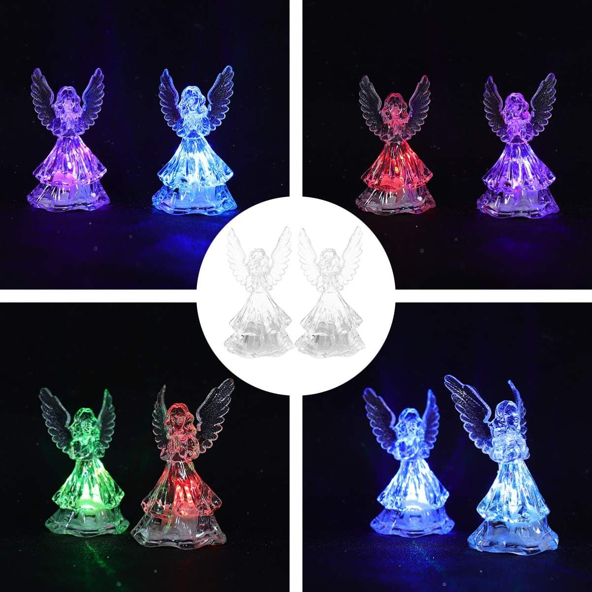 2Pcs Color Changing LED Angel Lamp Light Garden Angel Gifts Garden Decor view 2