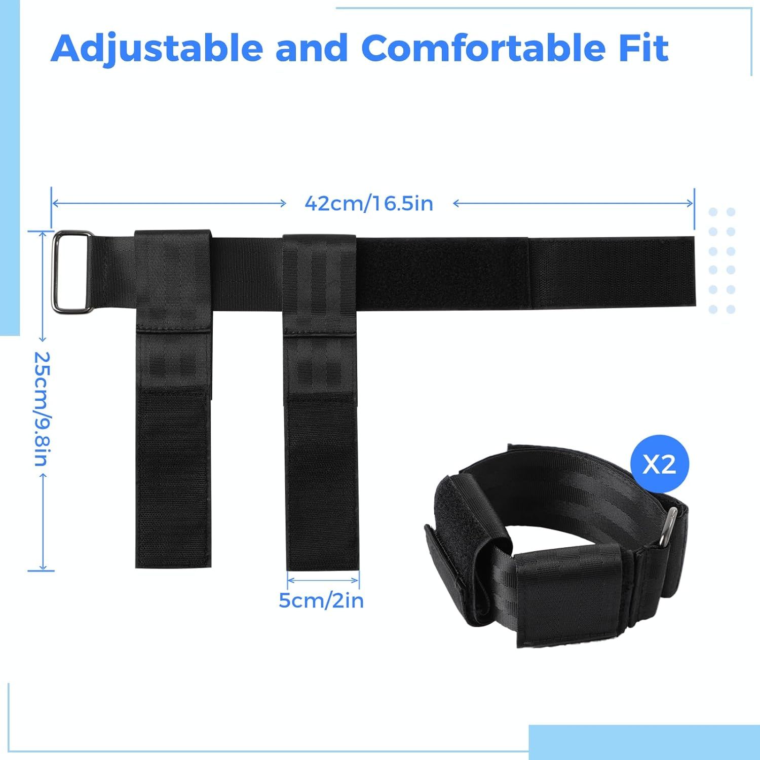 2 PCS Tibialis Trainer, Adjustable Weight Dumbbell Ankle Straps, Nylon Arm view 3