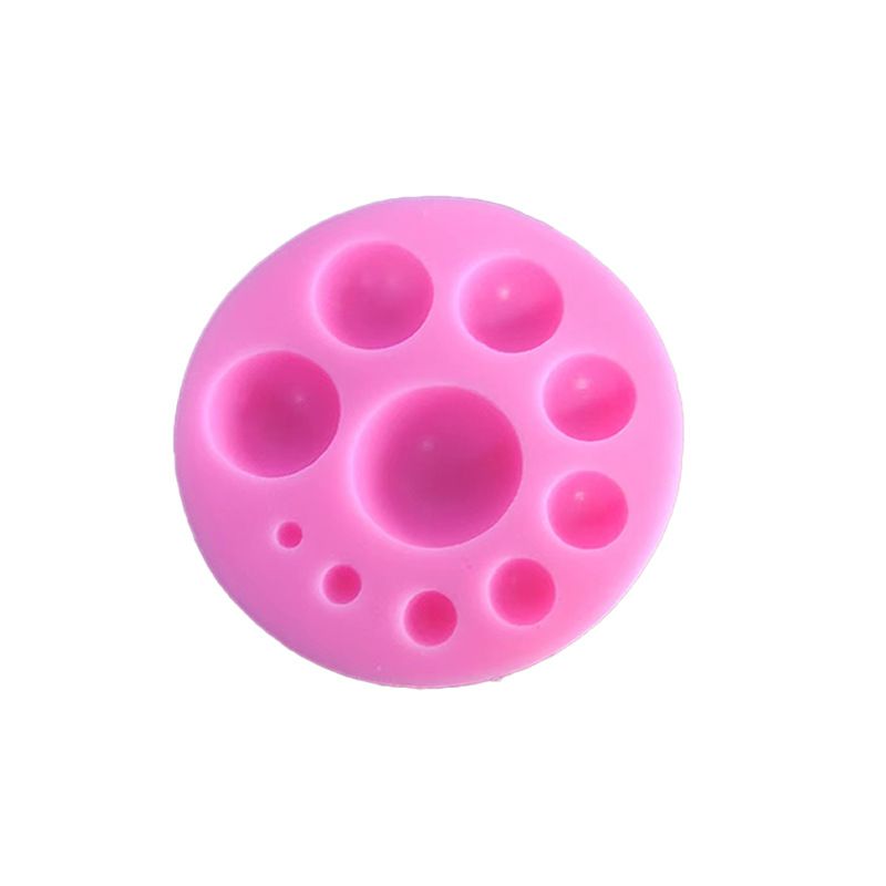 DIY 3D Pearl Mold Ball Pearl Semi Sphere Chocolate Silicone Molds Cake view 2