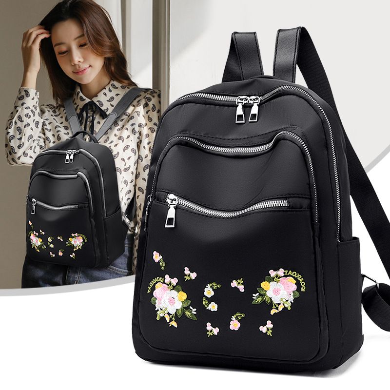 Women Backpack Purse Waterproof Rucksack Casual Lightweight Embroidery Daypack view 3