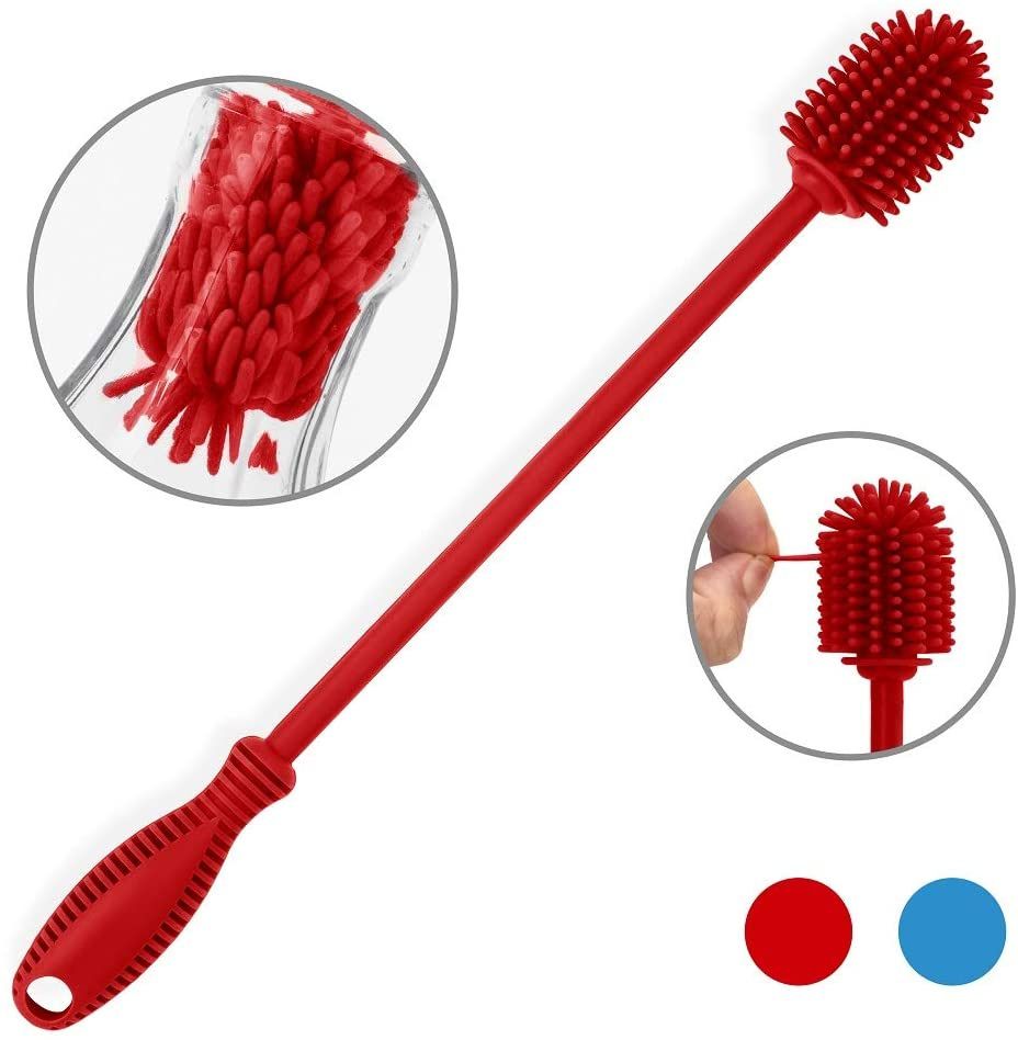 Silicone Bottle Cleaning Brush with Long Handle view 2