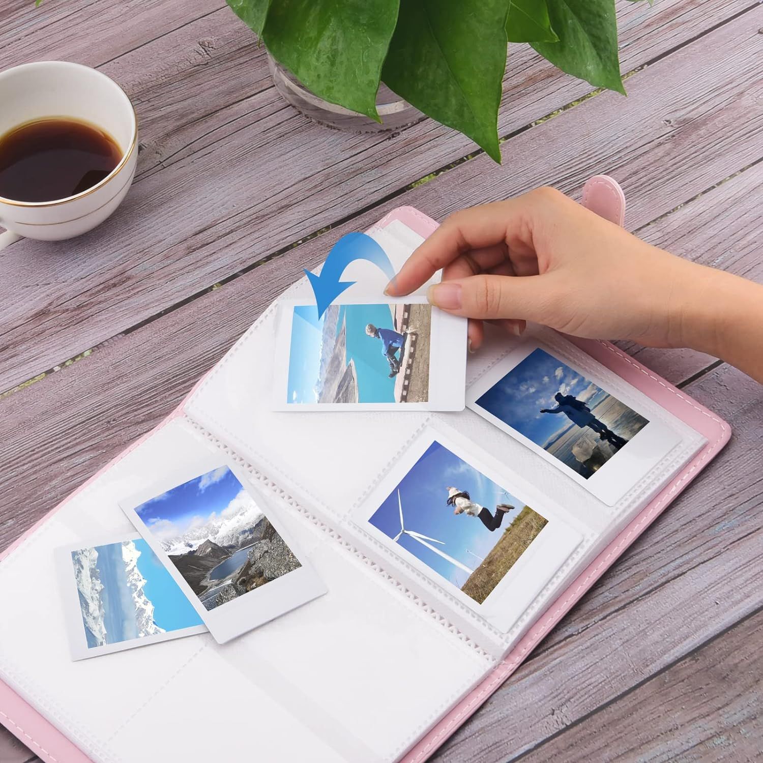 108 Pockets Photo Album Compatible with 3-inch 108 grid solid color vintage — image 1