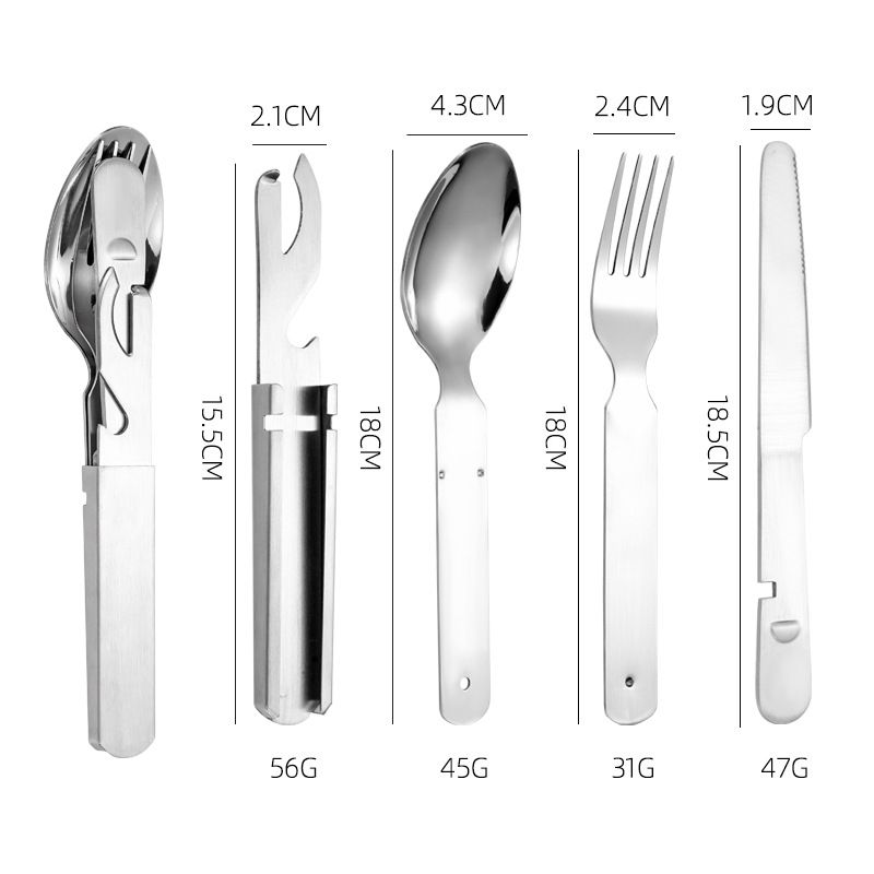 Portable Flatware Stainless Steel Outdoor Tableware Set Travel Portable Knife view 2