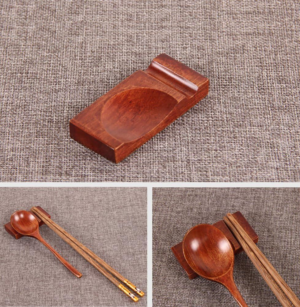 Linshing Wooden Chopstick Holder Spoon Fork Rest Holder Tableware Kitchen Tool