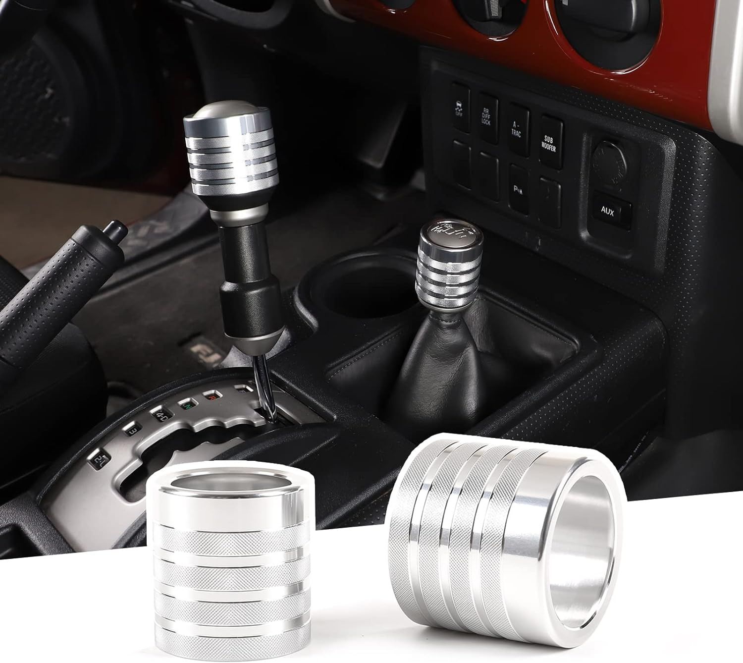 Car modification gear lever cover Central Gear Head Decorative Knob Cover Trim — image 1
