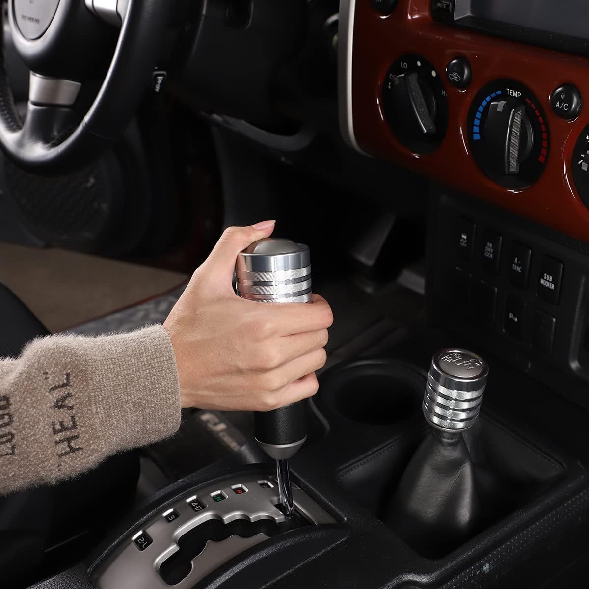 Car modification gear lever cover Central Gear Head Decorative Knob Cover Trim view 4