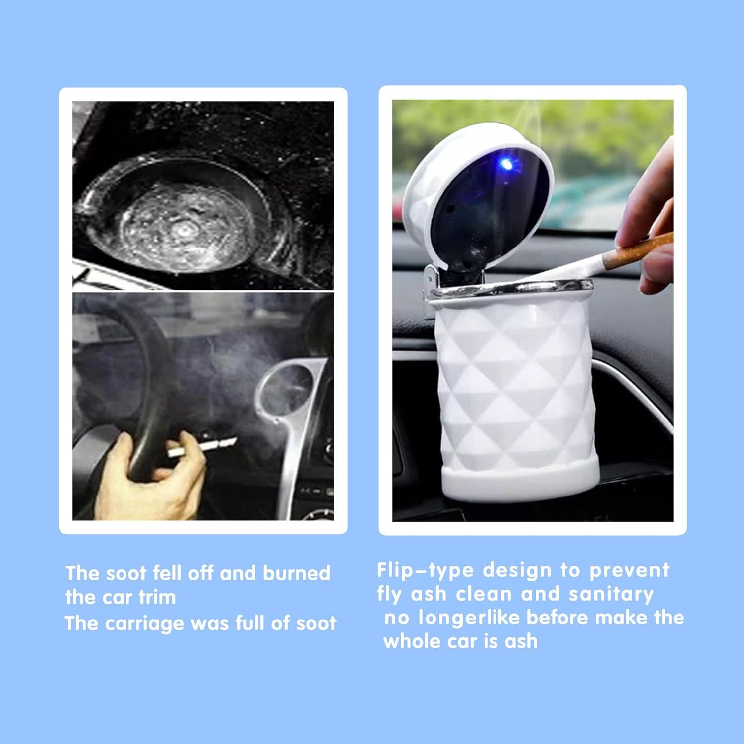1 PC Car Tall Cup Ashtray view 3