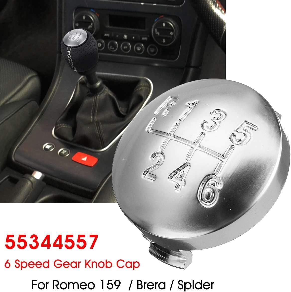 6 Speed Gear Shift Knob Cap Cover for 159 Spider 05-11 6 Speed Matte Gear view 3