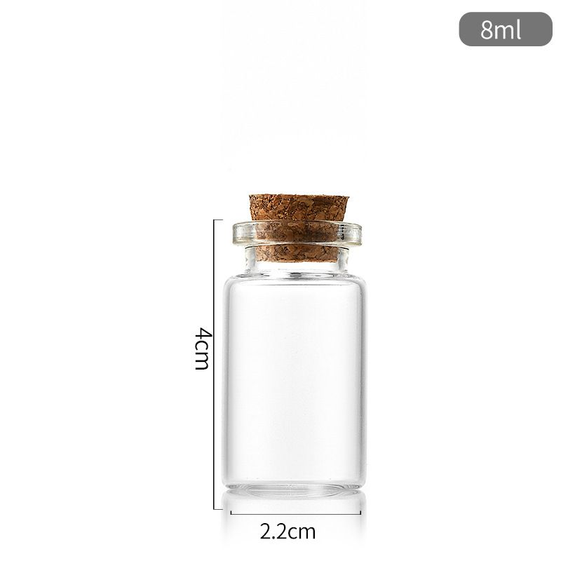 50pcs Perfume Bottle Vials Mini Jars Glass Glass Bottles Clear Glass Cork Jars