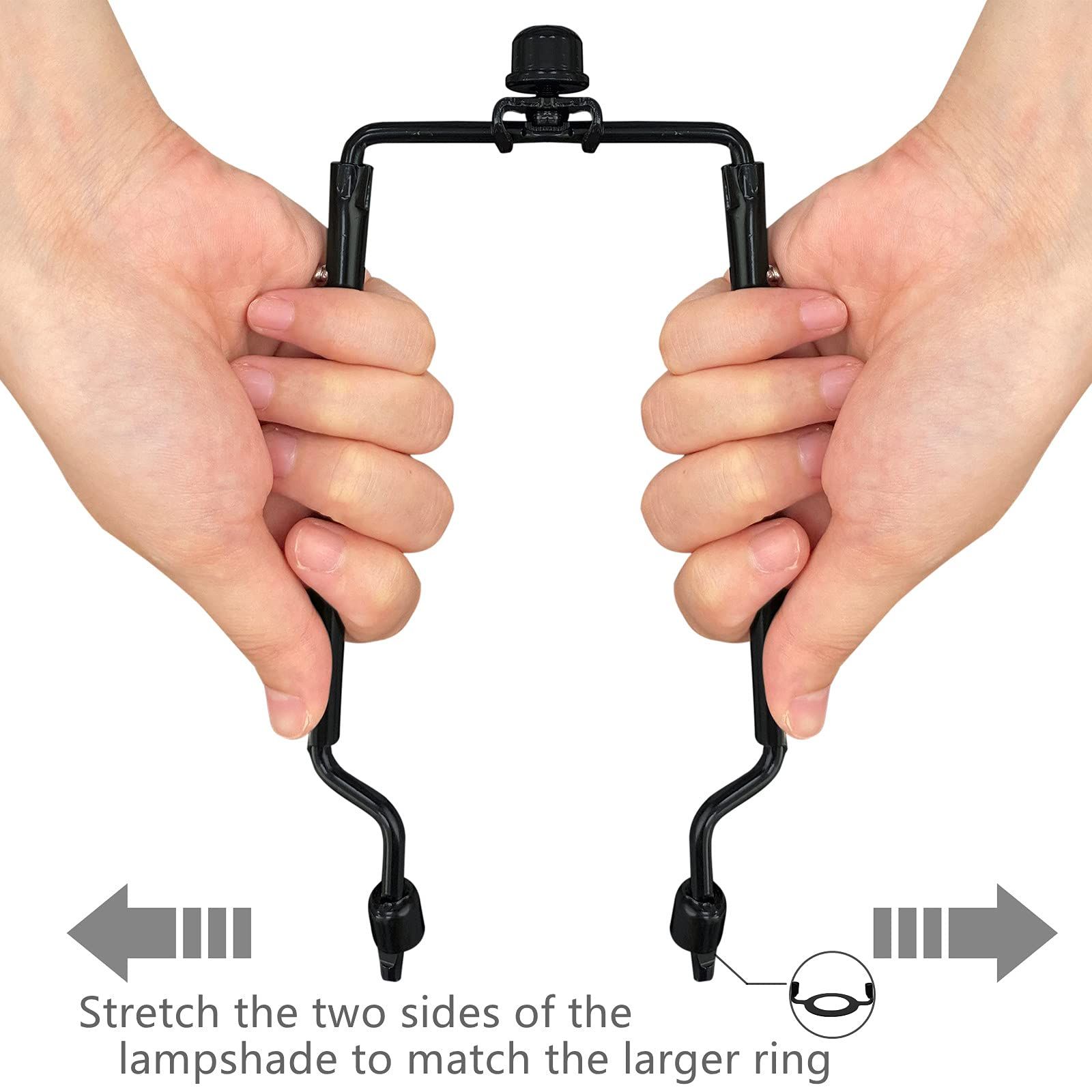 Lamp-Shade Adjustable Support - Light Base Adapter Converter Finial Set view 2