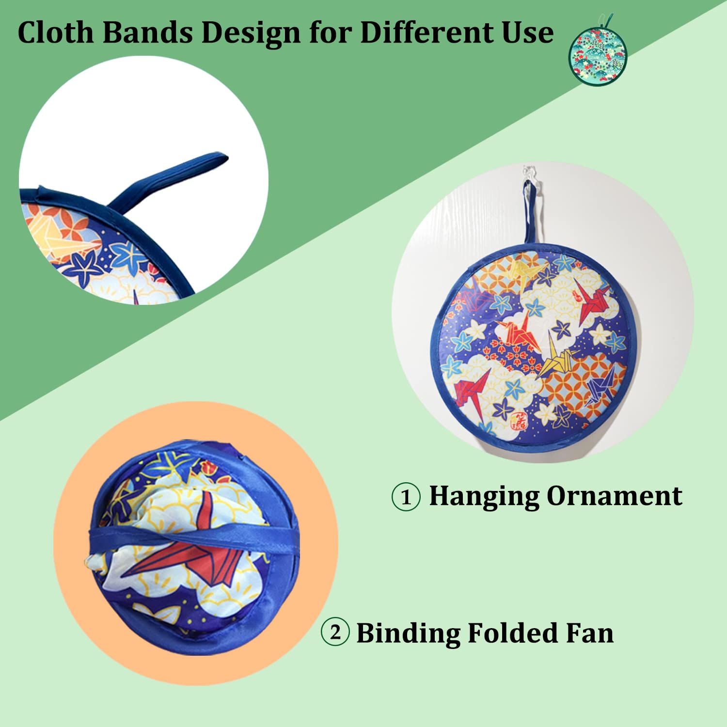 4 Pcs Folding Fan Japanese Decor Fan for Woman Hand Fan Japanese Traditional view 4