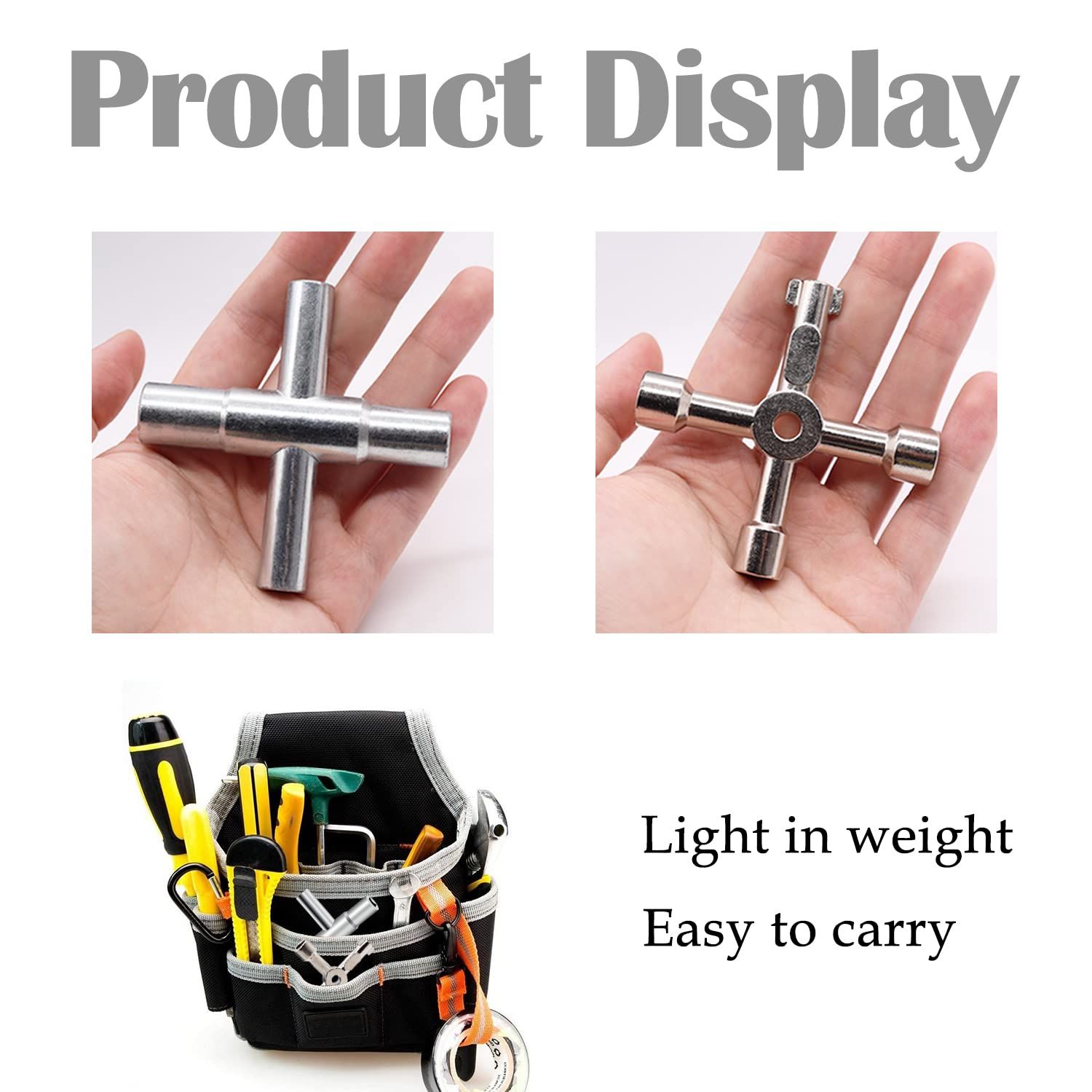 2PCS 4 Way Sillcock Key Wrench Set Water Key view 4