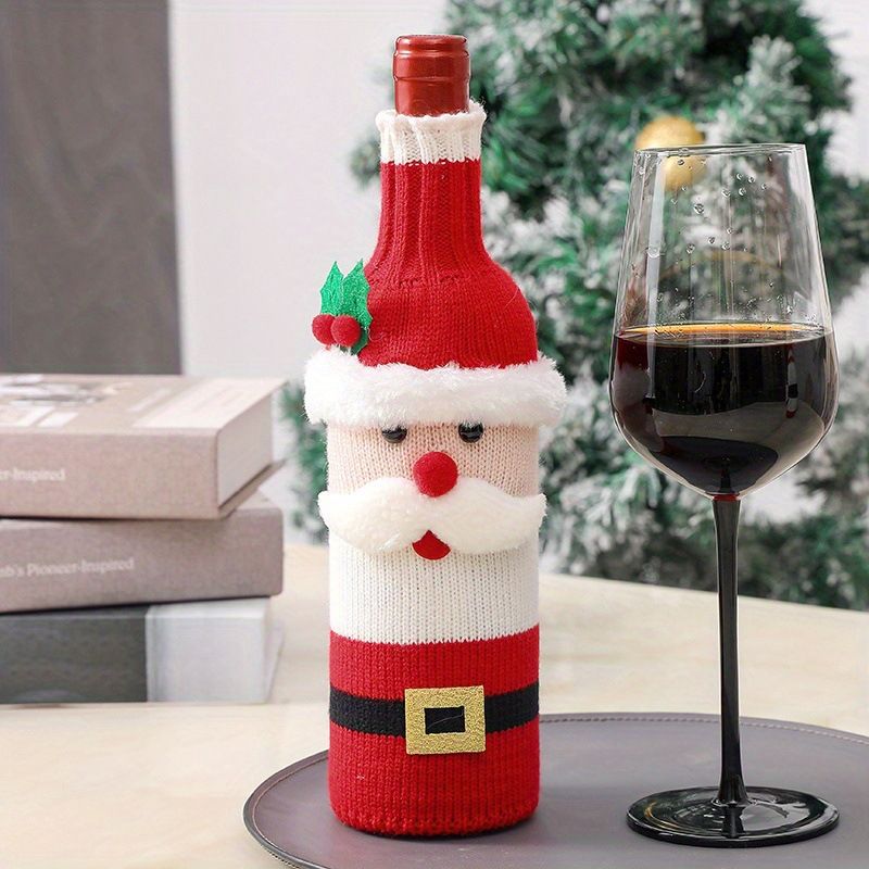 ChristmaWine Bottle Cover Christmas Decorations Old Man Reindeer Snowman