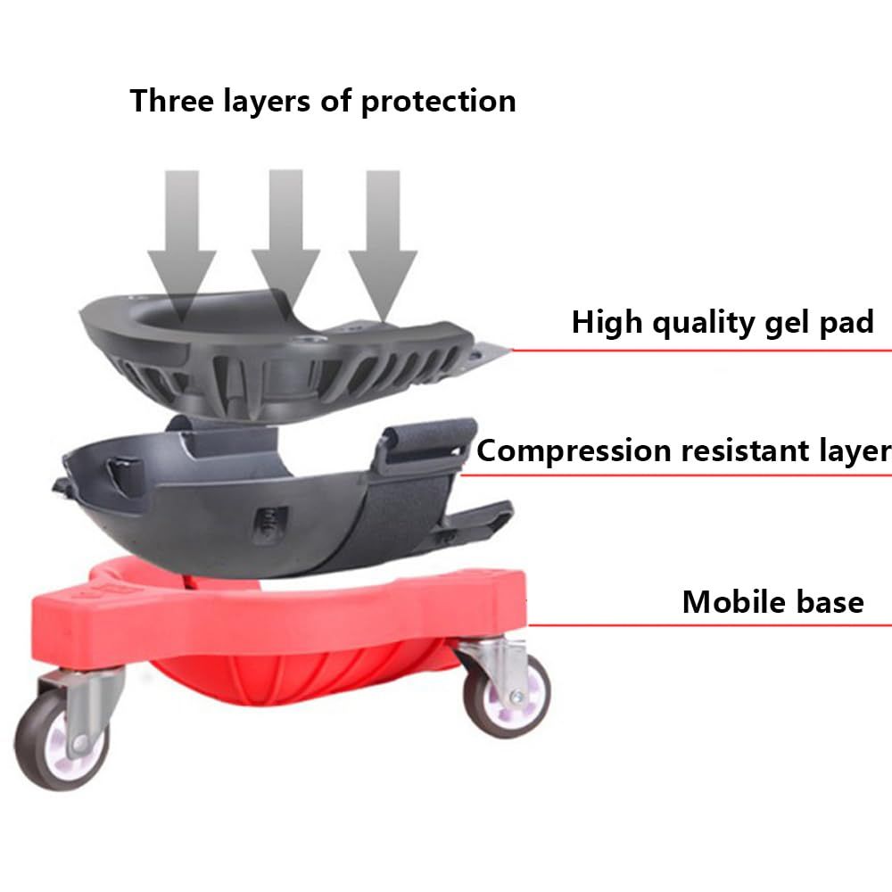 Rolling knee pads casters and comfortable pads that can rotate freely on the floor view 4