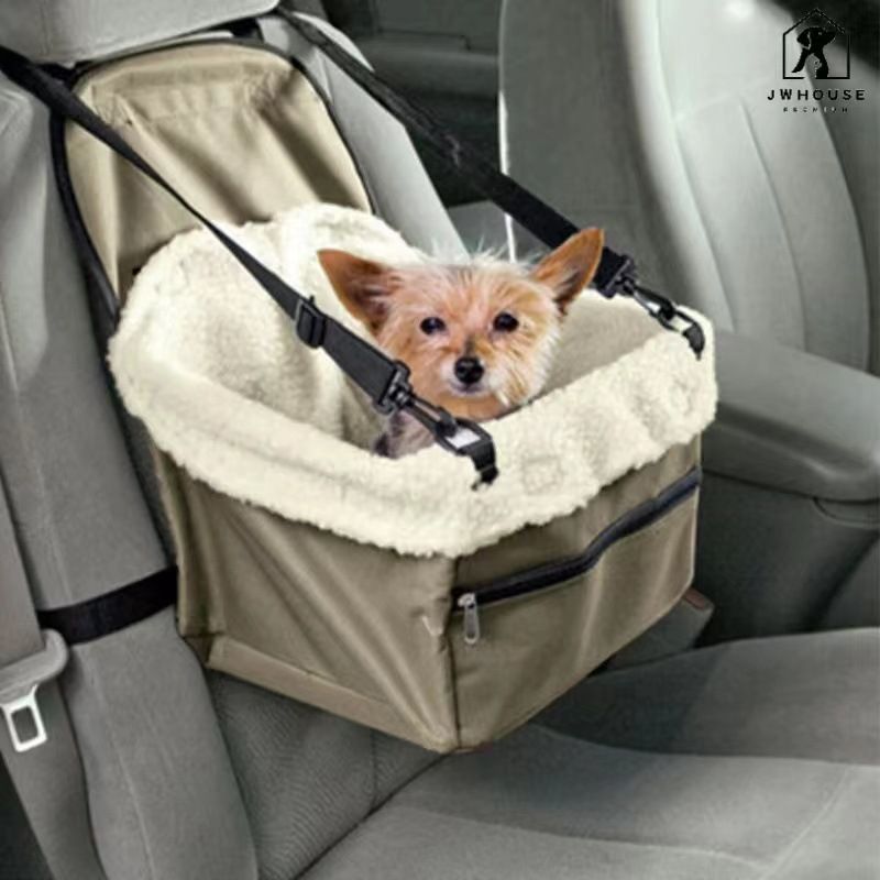 Car Travel Folding Dog Cat Pet Puppy Carrier Booster Seat Bag with Belt Cover