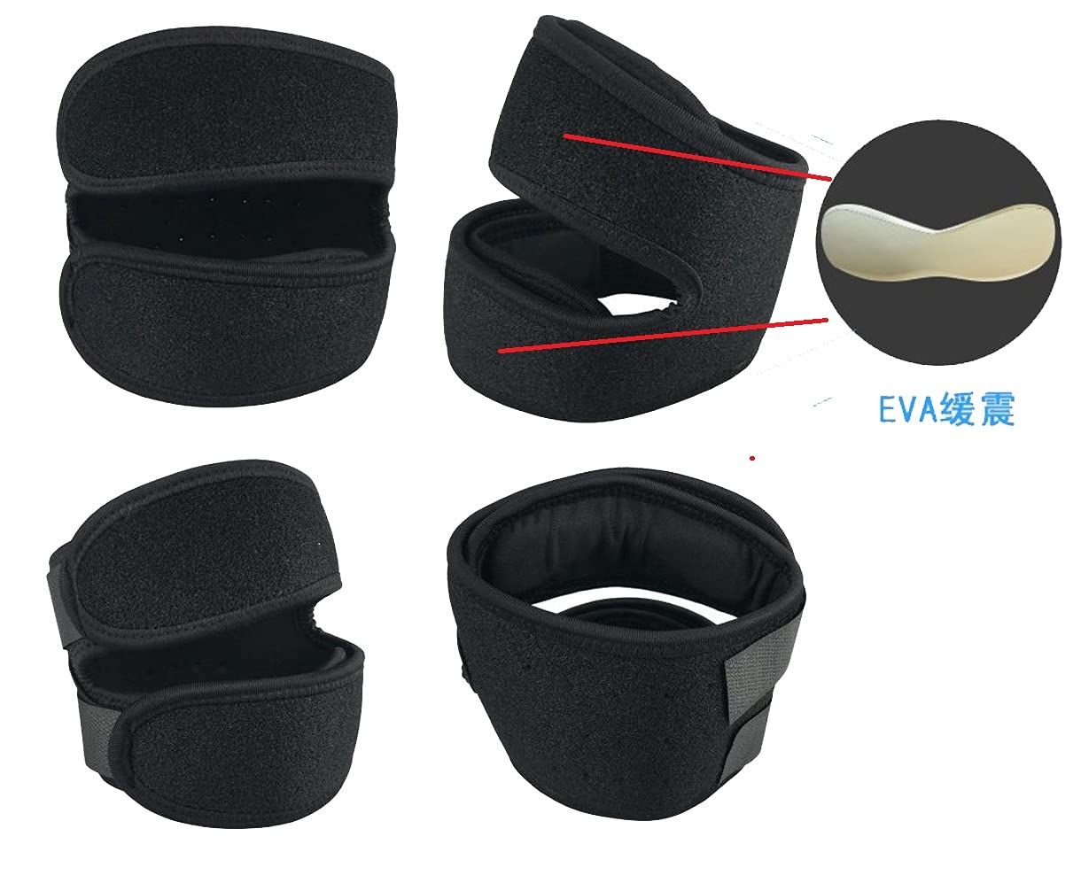 2 Count Double Knee Strap Knee Brace Support Silicone Insert Adjustable view 3