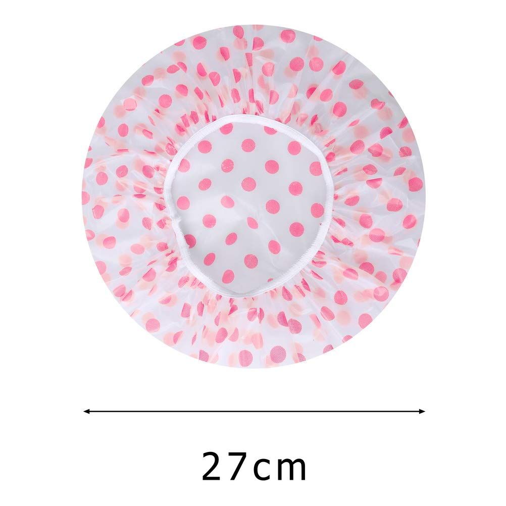large plastic shower caps for women reusable waterproof hair cap for shower (3 view 2