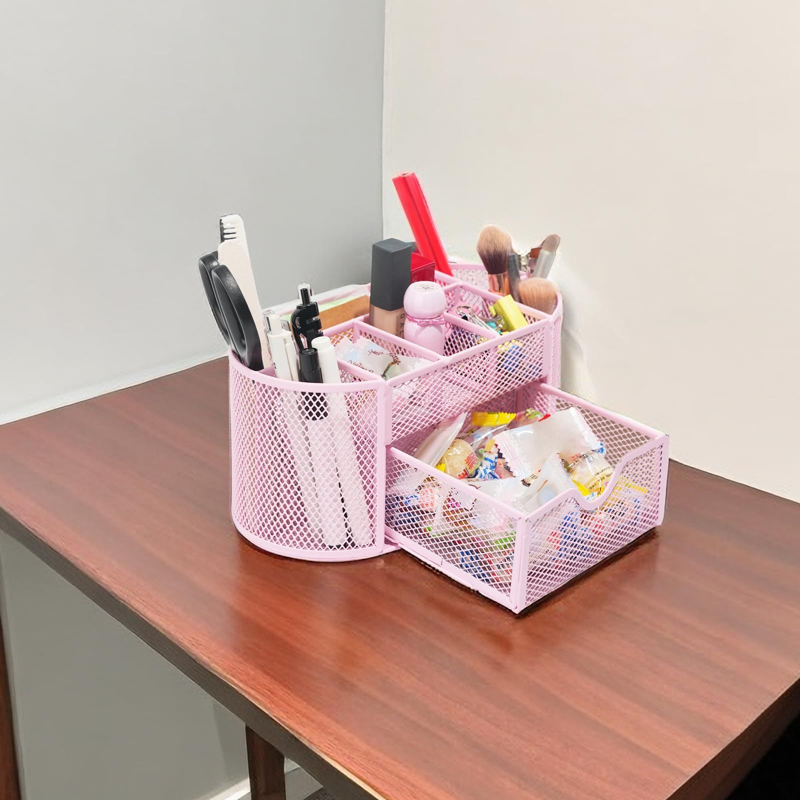 Desktop Organizer with Pencil Pen Holder and Accessories Offering 8 view 4
