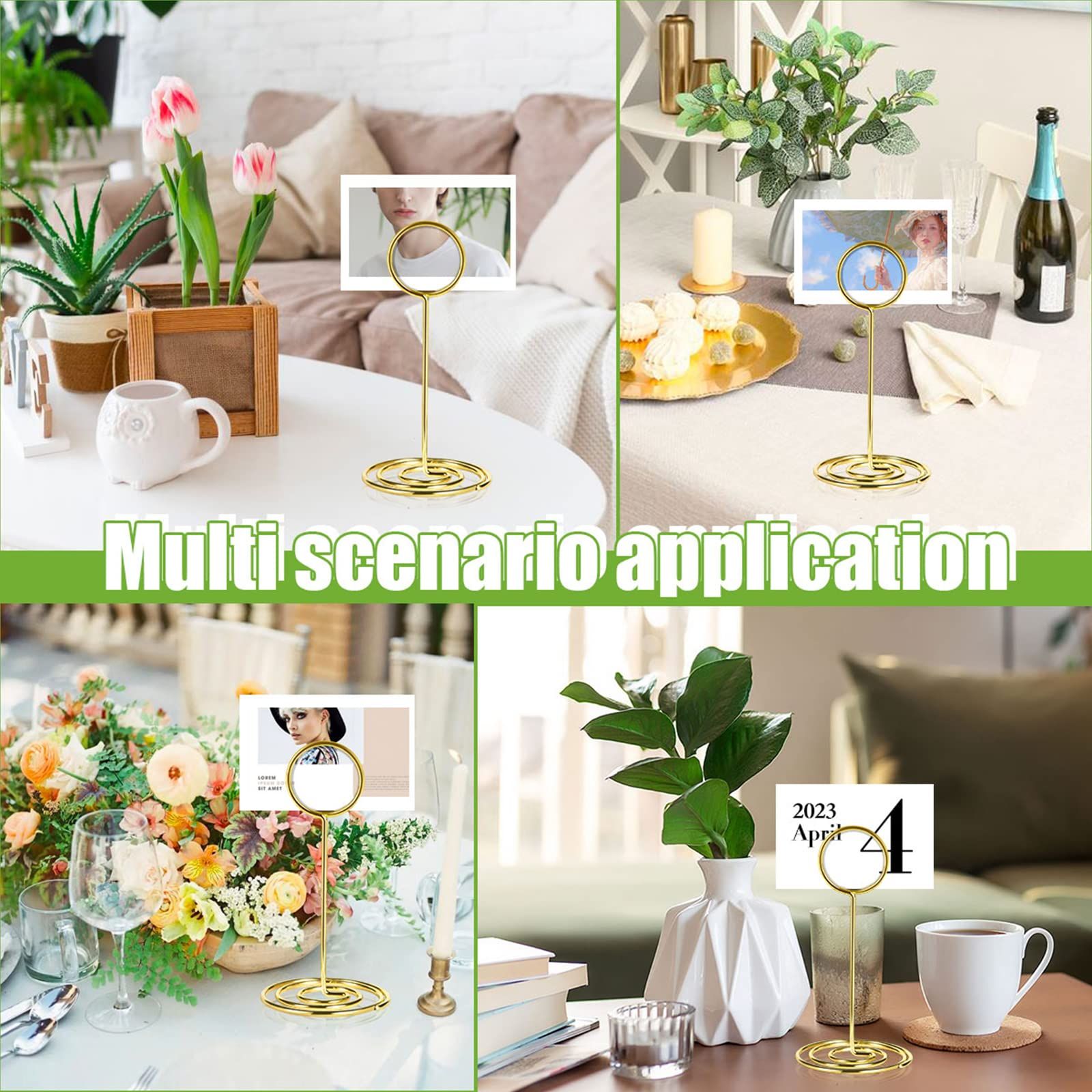 Table Number Holders, Simple Table Sign Stand Place Card Holder, Delicate