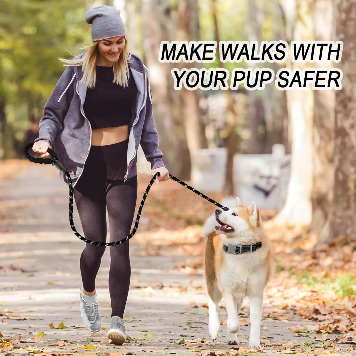 Dog Leashes for Large Dogs Heavy Duty Dog Leash 2 Pack 5 FT with Comfortable view 3