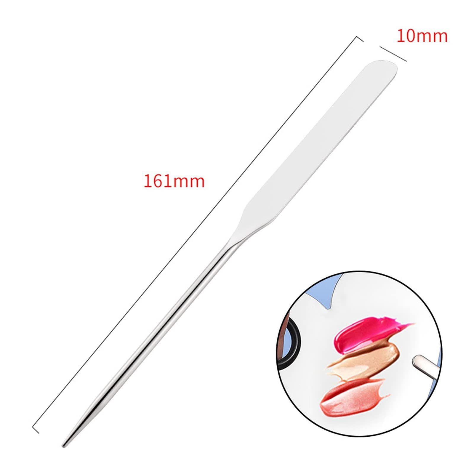 Spatula Makeup Korean, Stainless Steel Makeup Spatula and Palette Set Korean view 3