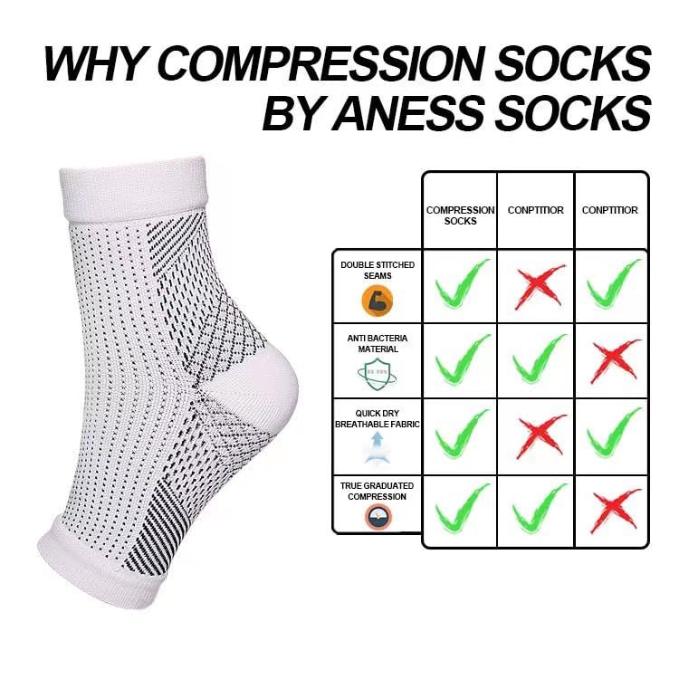 Socks for Neuropathy, Socks for Foot,Arch Support for Women Men,Ankle Brace view 3