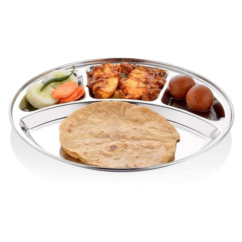 Round 4 Compartment ,Stainless Steel 4 Compartment Round ,Steel 4 Compartment view 2