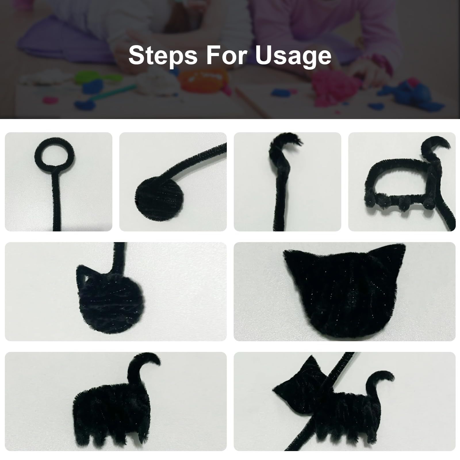 100Pcs Pipe Cleaner Colourful Woolen Twisting Stick Interaction Intellectual