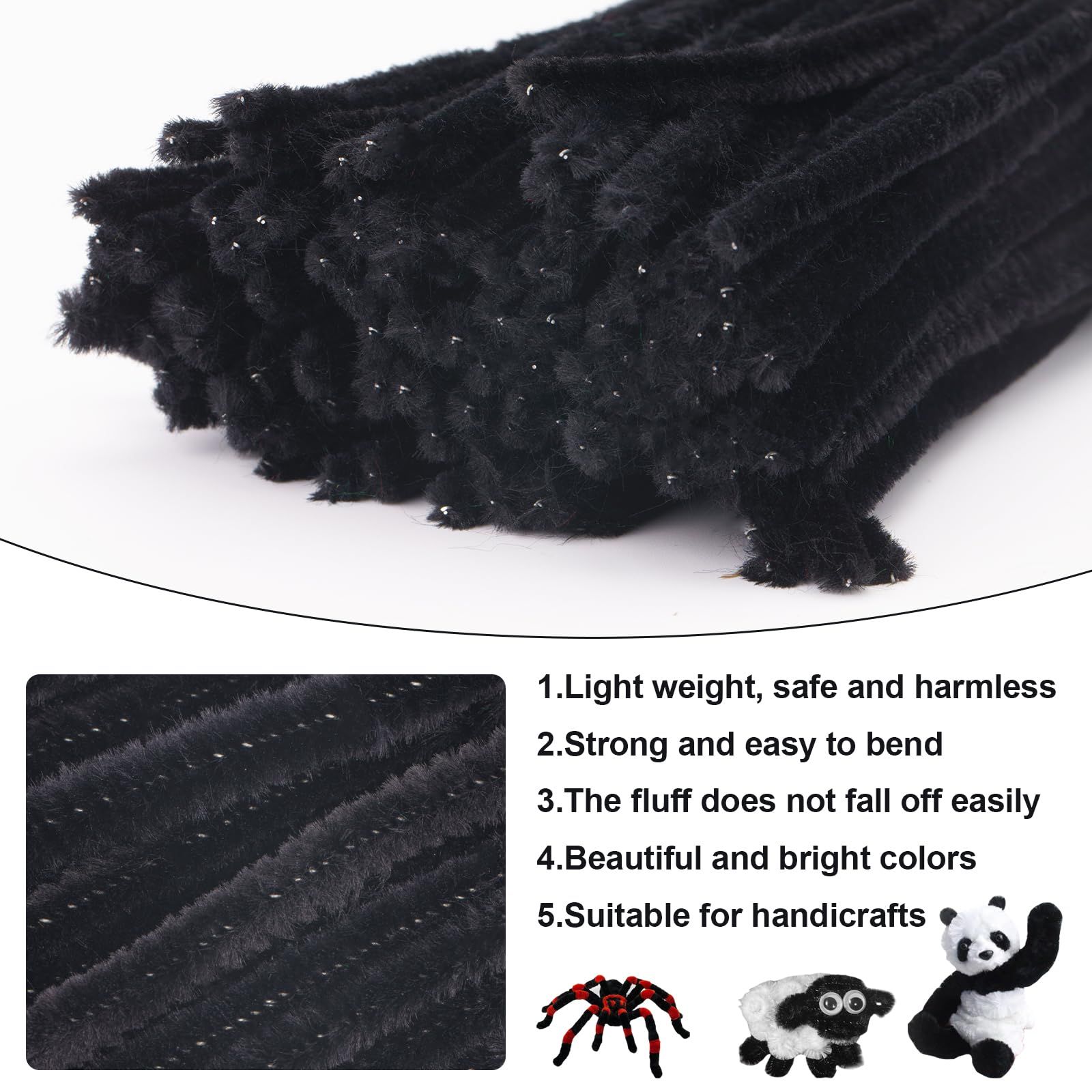 100Pcs Pipe Cleaner Colourful Woolen Twisting Stick Interaction Intellectual view 3