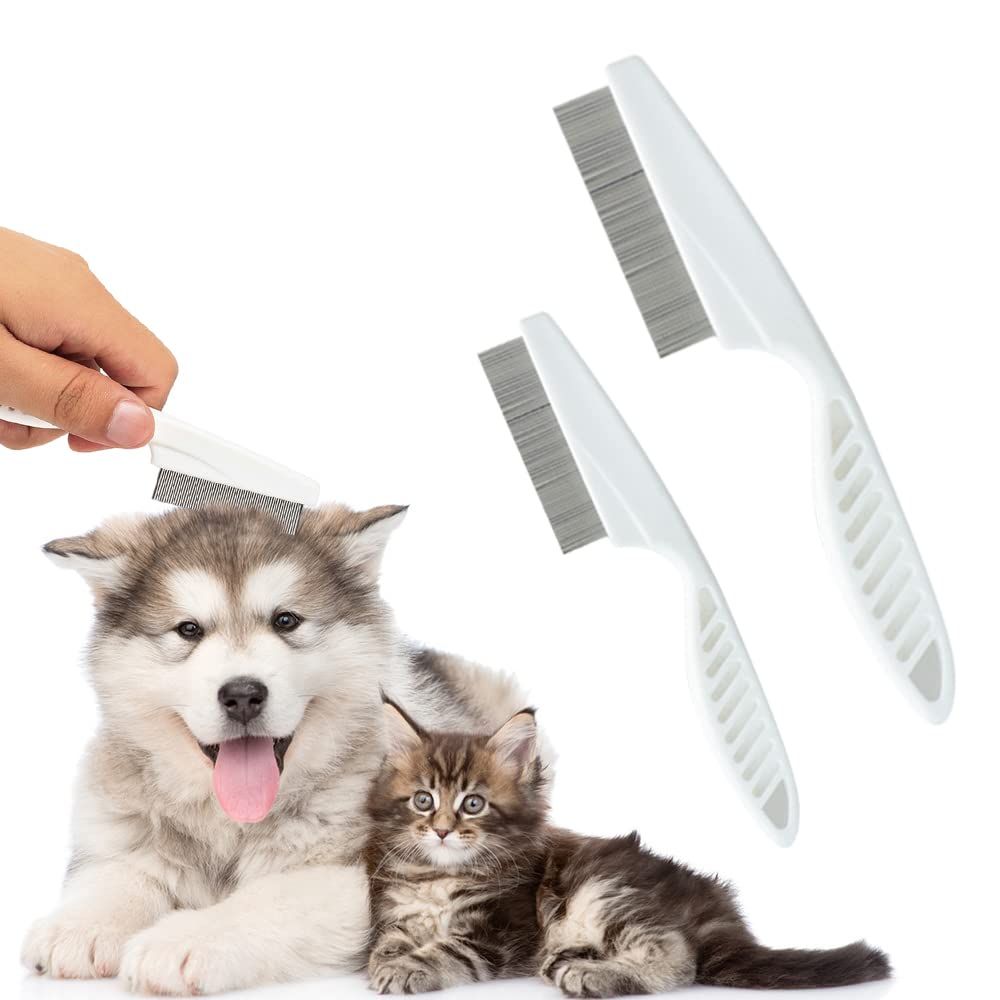 2pcs Multifunctional Pet Hair Comb Tear Stain Removal