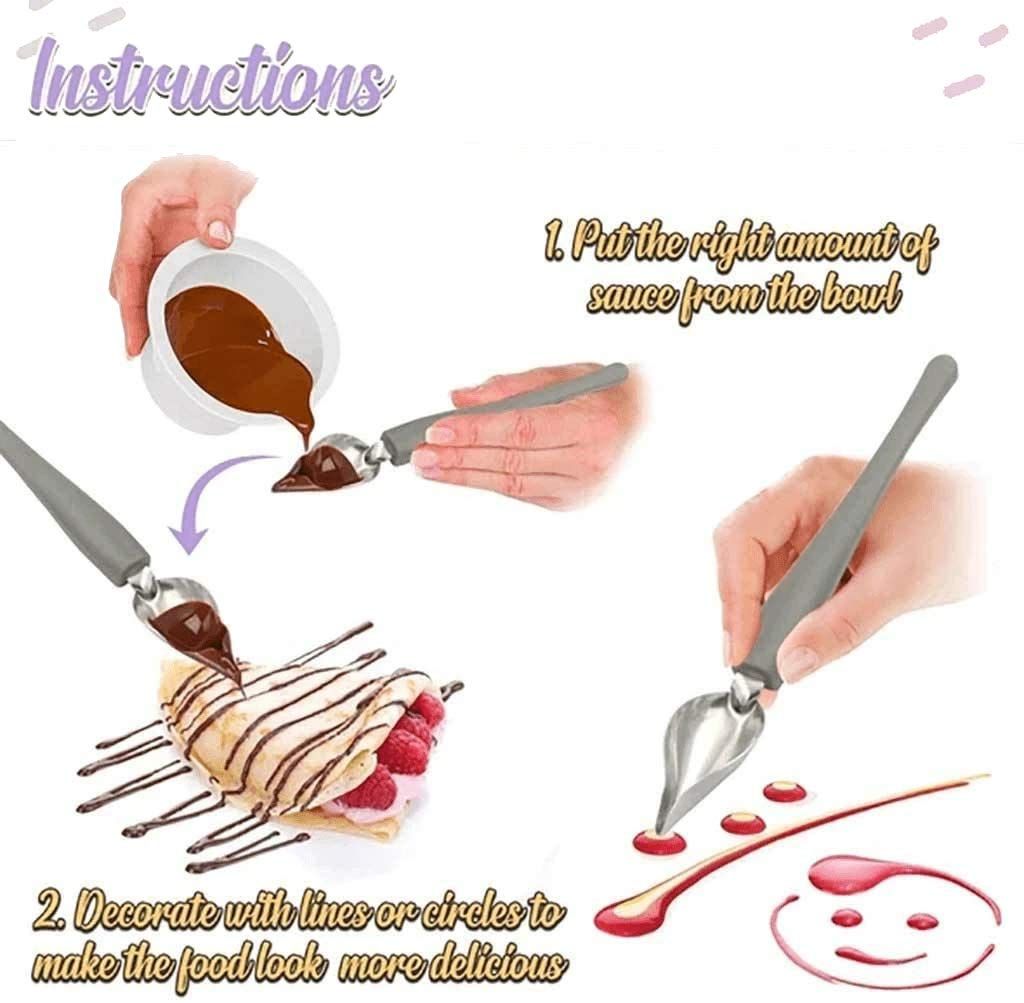 Culinary Precision Drawing Decorating Spoon Set view 3