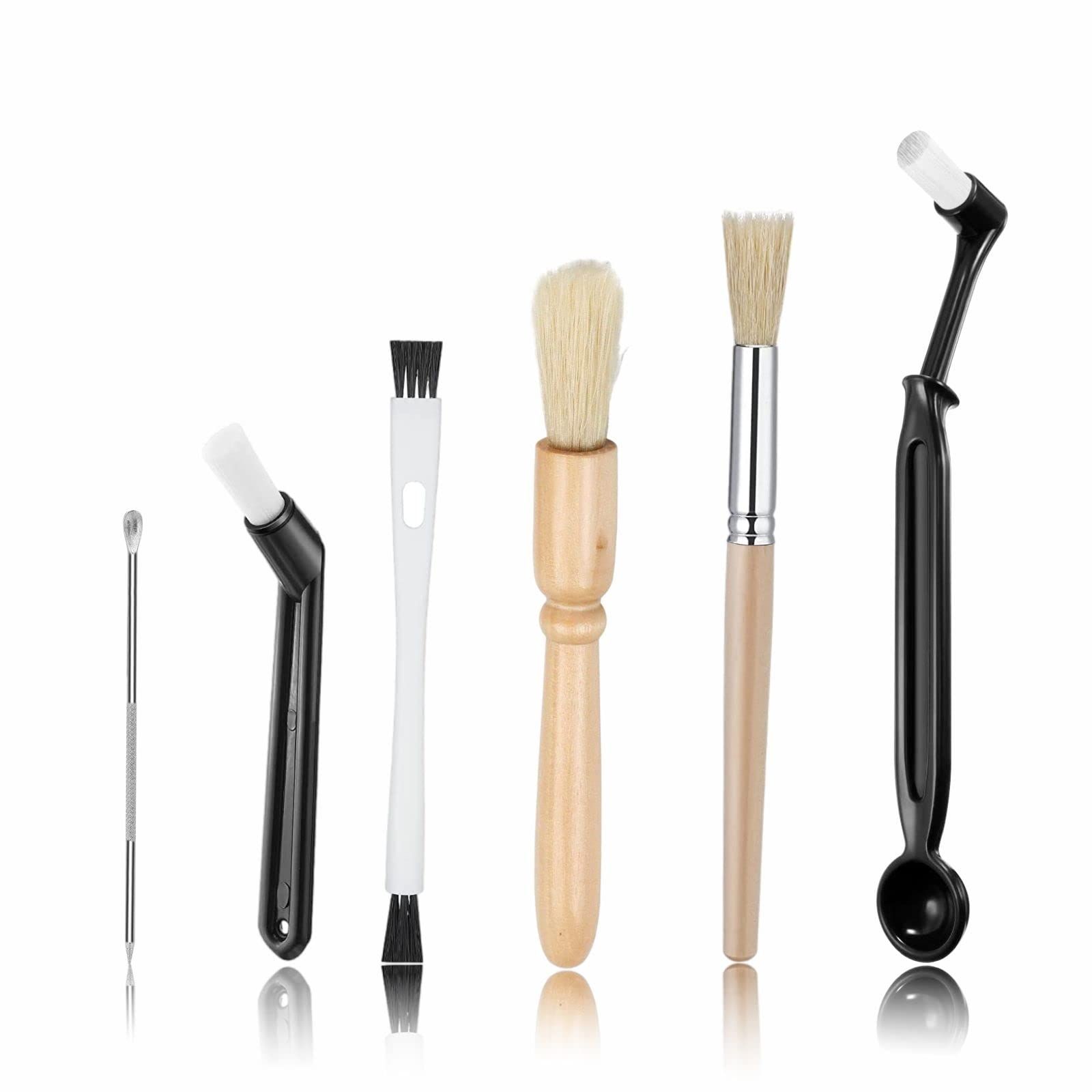 Coffee Machine Cleaning Brush with Spoon Tool Set for Espresso Machine Group Head