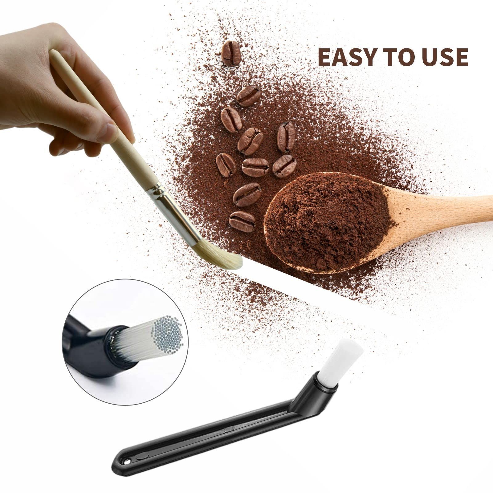 Coffee Machine Cleaning Brush with Spoon Tool Set for Espresso Machine Group Head view 4