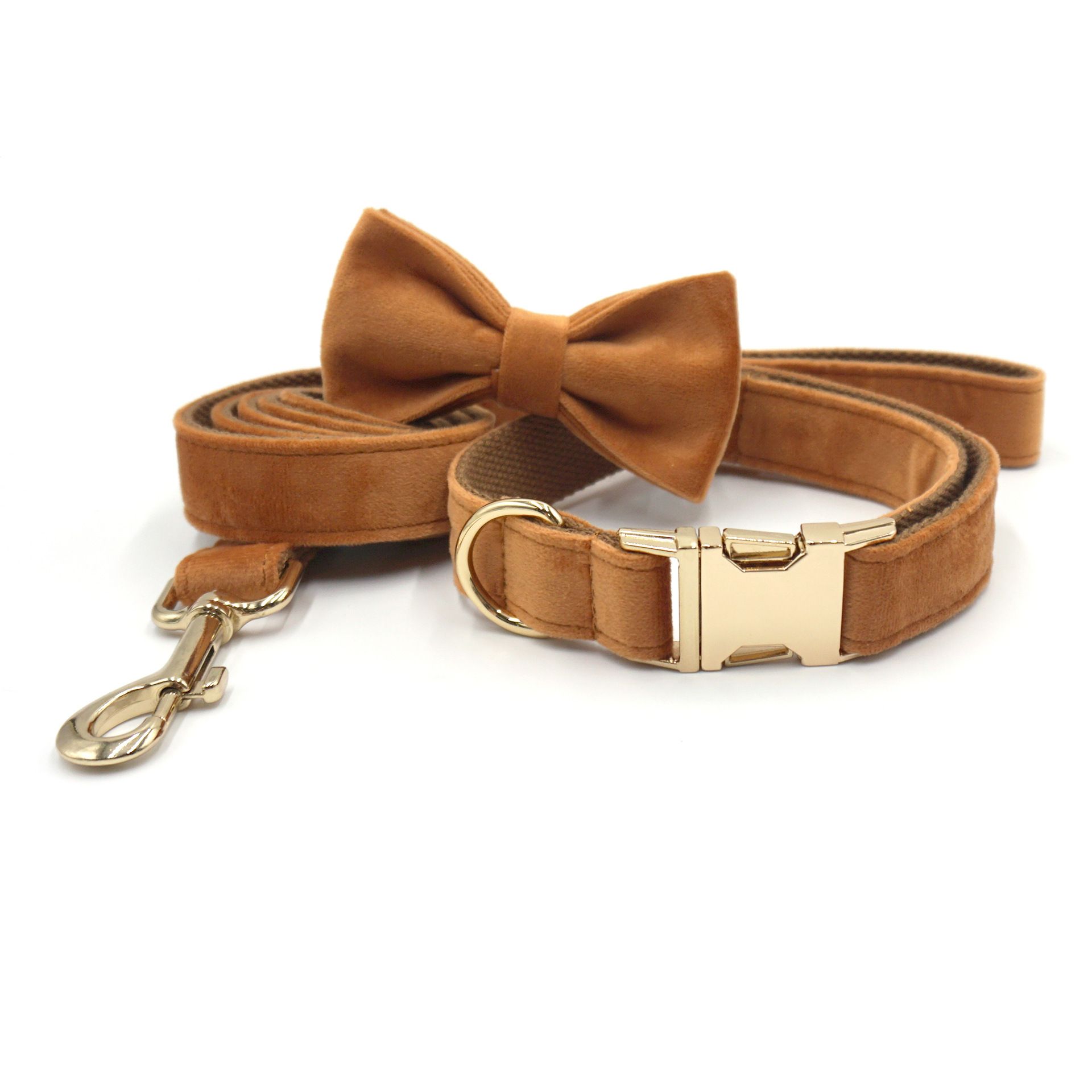 Velvet Dog Collar and Leash Set — image 1