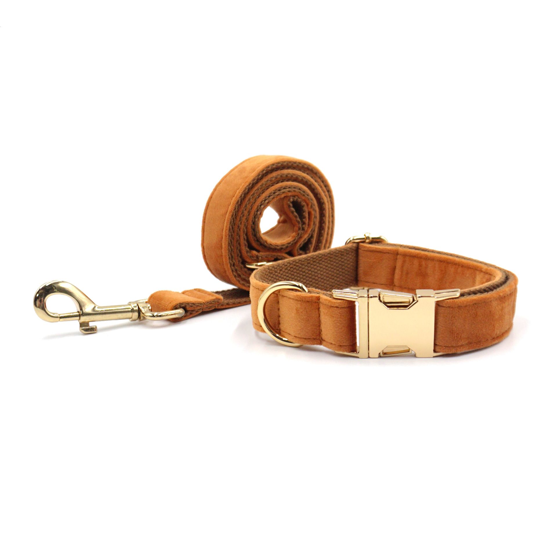 Velvet Dog Collar and Leash Set view 2