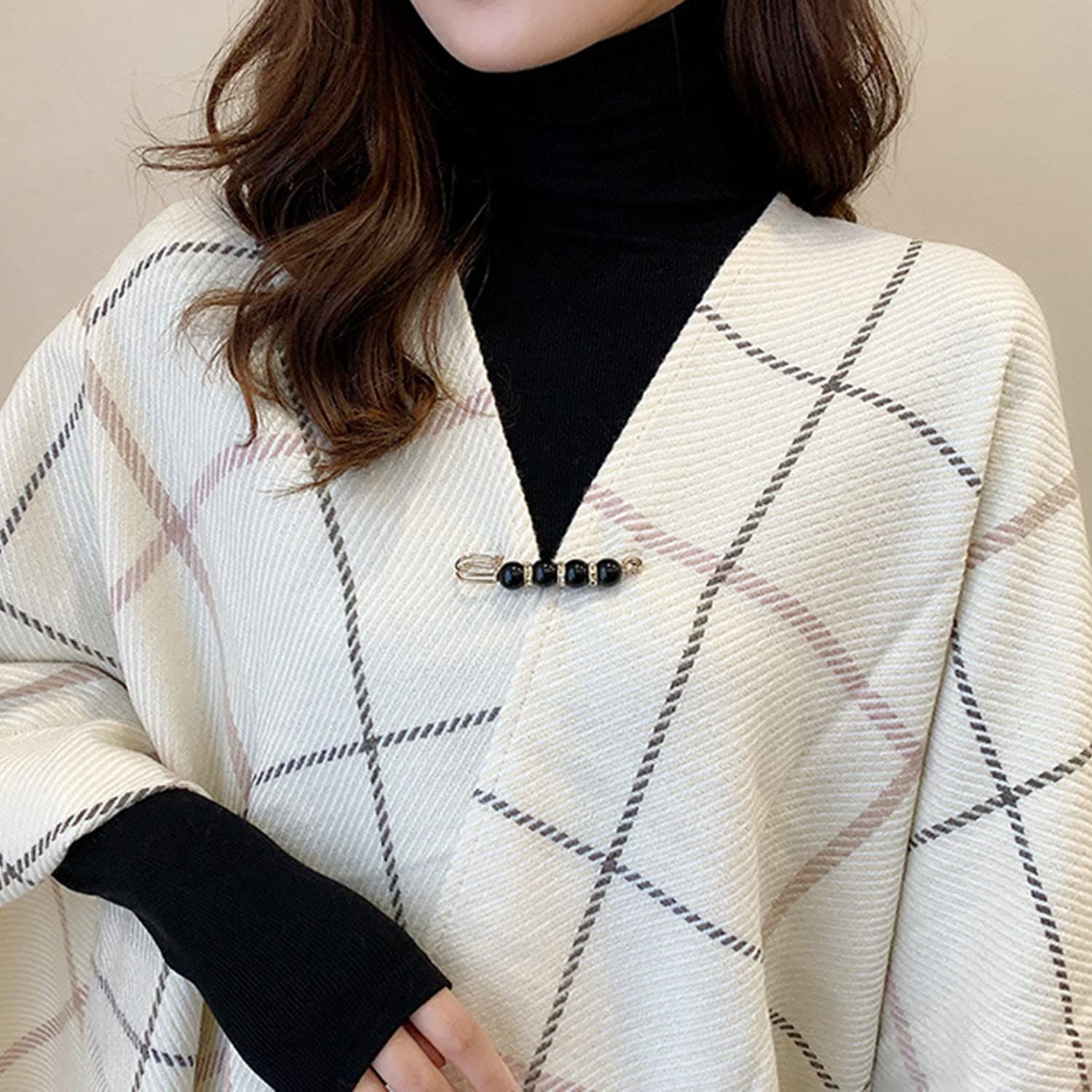 4pcs Safety Pin Brooch, Pearl Brooch Pins, Sweater Shawl Crystal Clip, for view 2