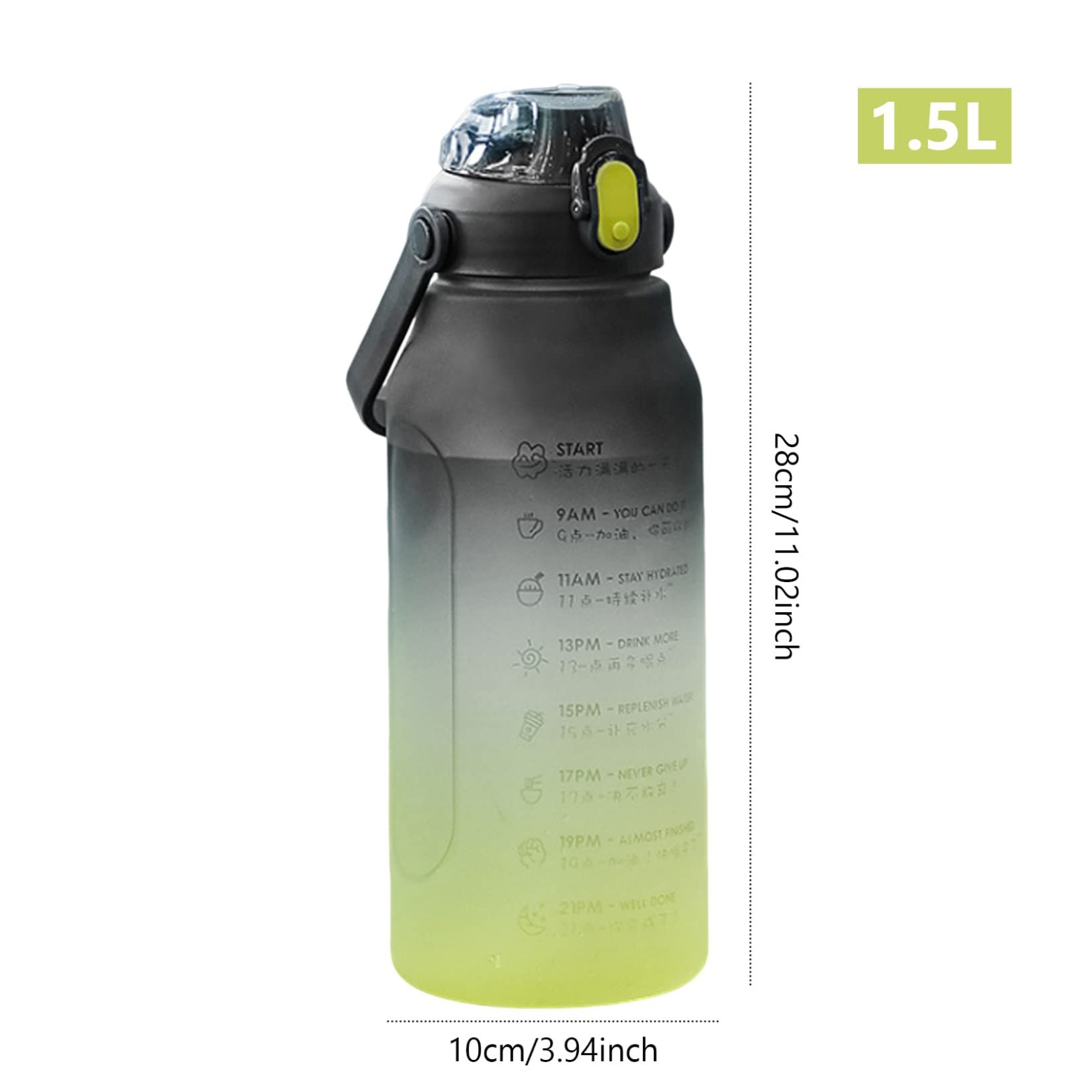 Free Sports Drink Bottle with Time Marking & Lock Cover view 2