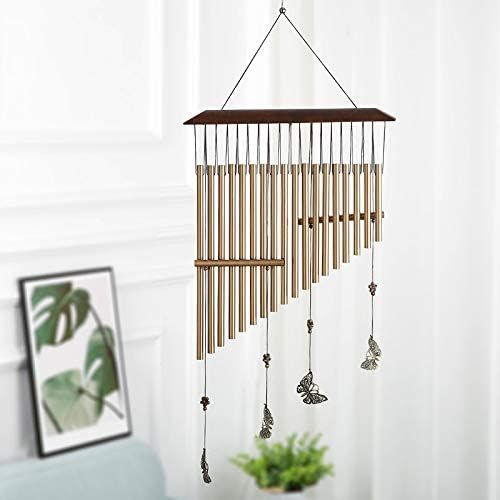 18 Pipes Classic Solid Wood Metal Aluminum Pipe Wind Chimes Hanging Decoration view 2