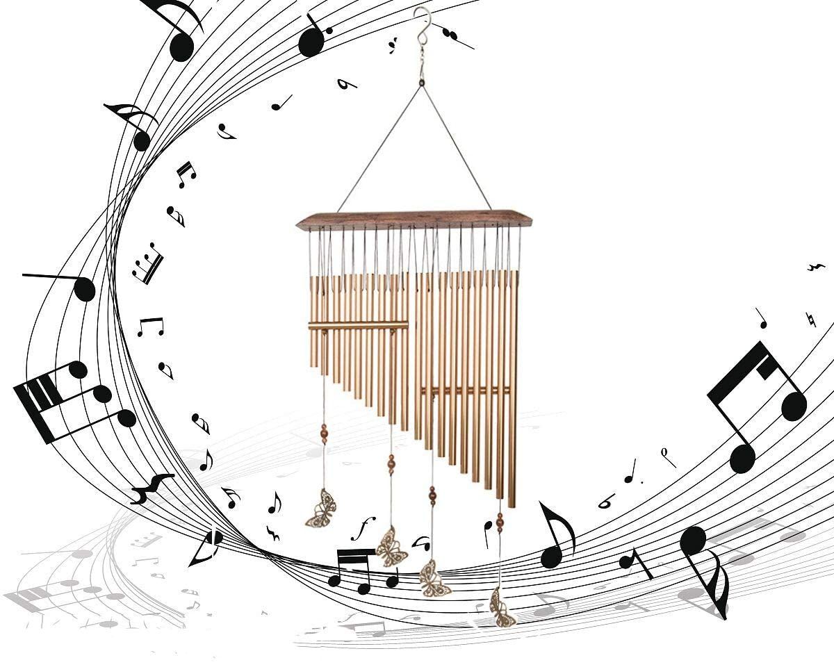 18 Pipes Classic Solid Wood Metal Aluminum Pipe Wind Chimes Hanging Decoration view 5
