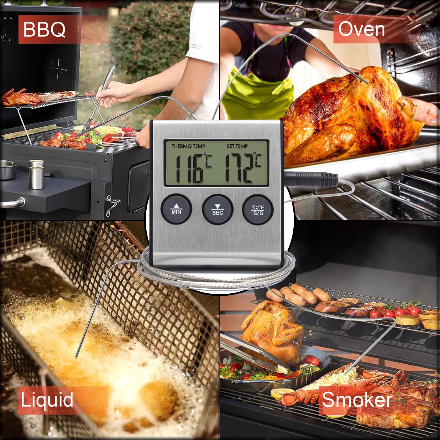 Kitchen Instant Read Meat Thermometer view 5