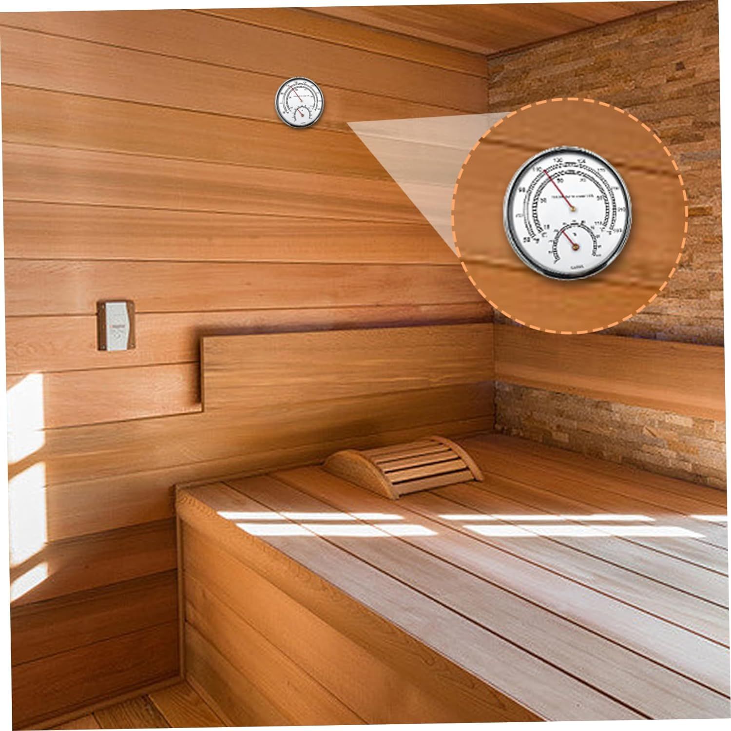Sauna Thermometer 2 in 1 Fahrenheit Thermometer Hygrometer for Sauna Room view 4