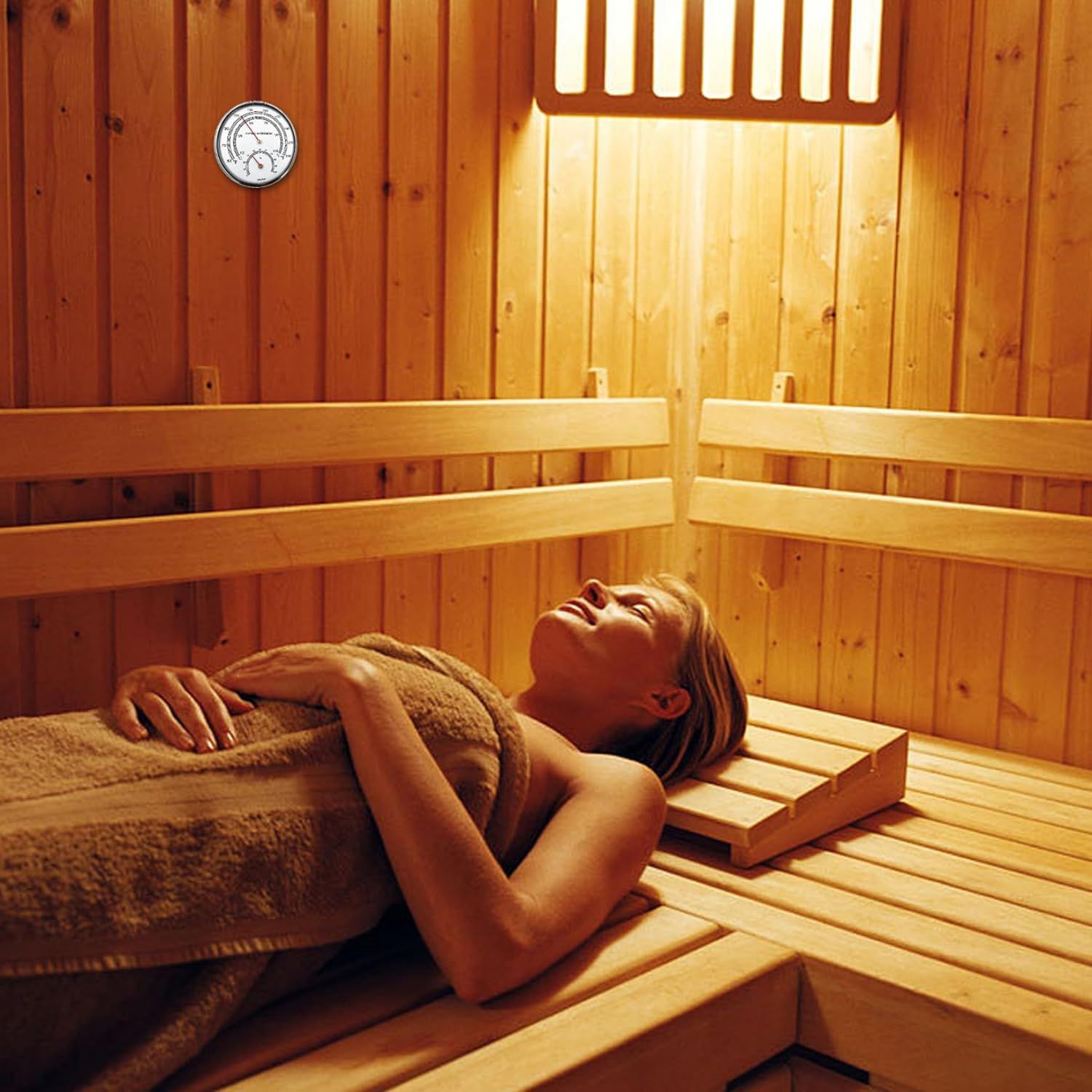 Sauna Thermometer 2 in 1 Fahrenheit Thermometer Hygrometer for Sauna Room view 5