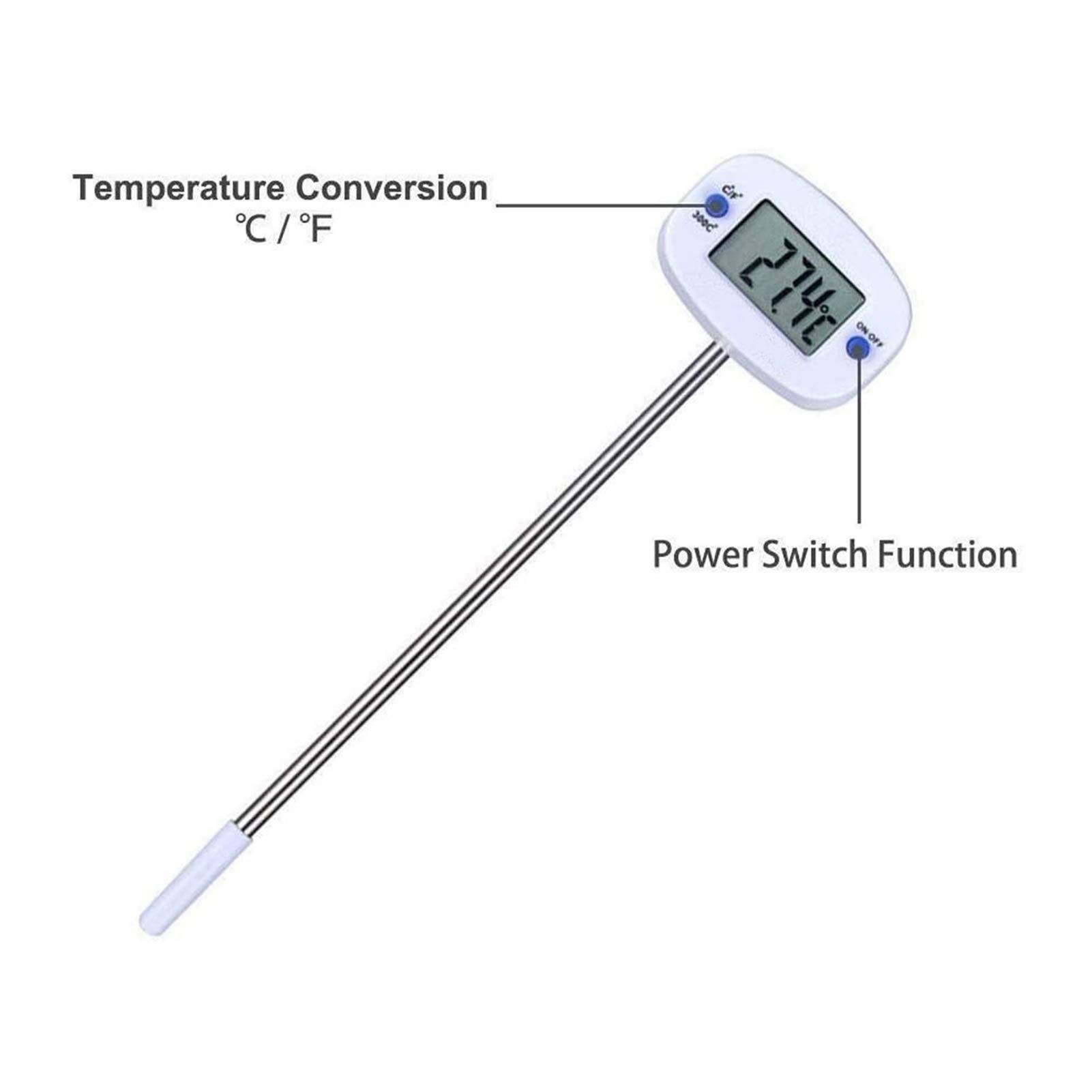 Milk Thermometer Multi-Purpose Thermometer Water Temperature-Read Meat Food view 2